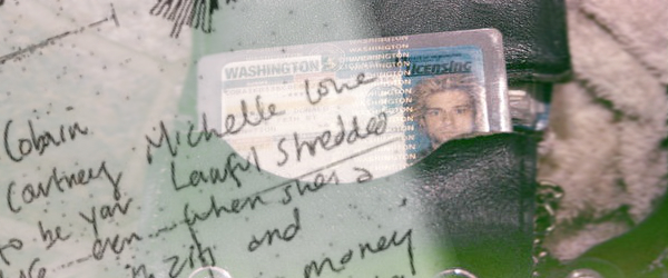 La nota en la cartera de Cobain es obra de Courtney Love