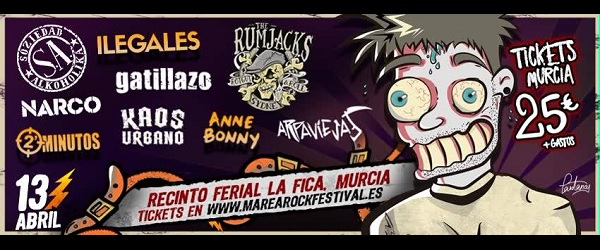 El Marearock Murcia confirma a Ilegales y The Rumjacks