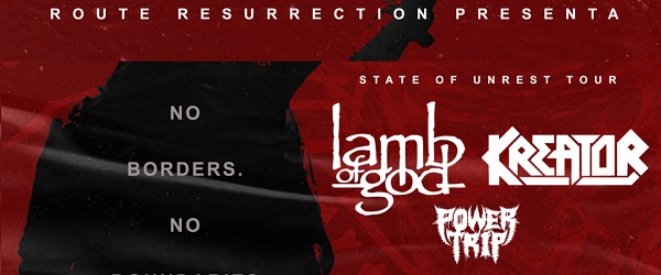 Nuevas fechas para la gira de Lamb Of God, Kreator y Power Trip en 2021